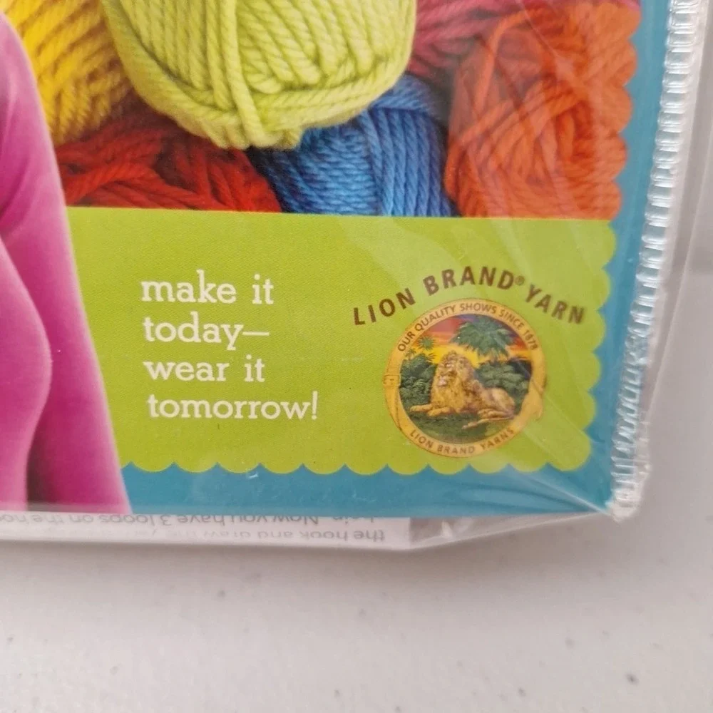 Lion Brand® Crochet Scarf Kit-Everything Included For One Dusty Pink 6 1/2
